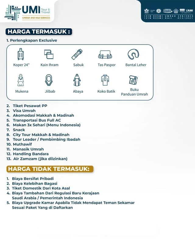 Harga Umroh Termasuk